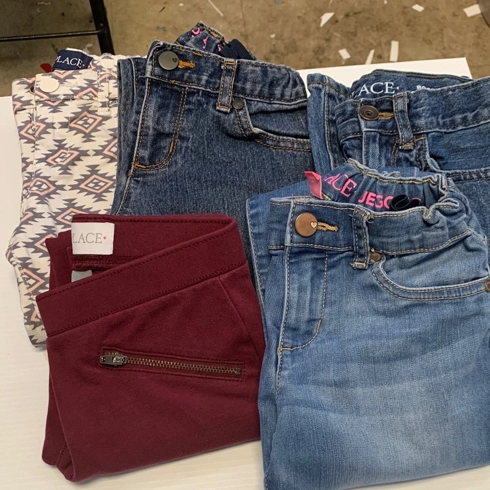 Bundle Deal- The Children's Place Burgundy and Blue Skinny Jeans